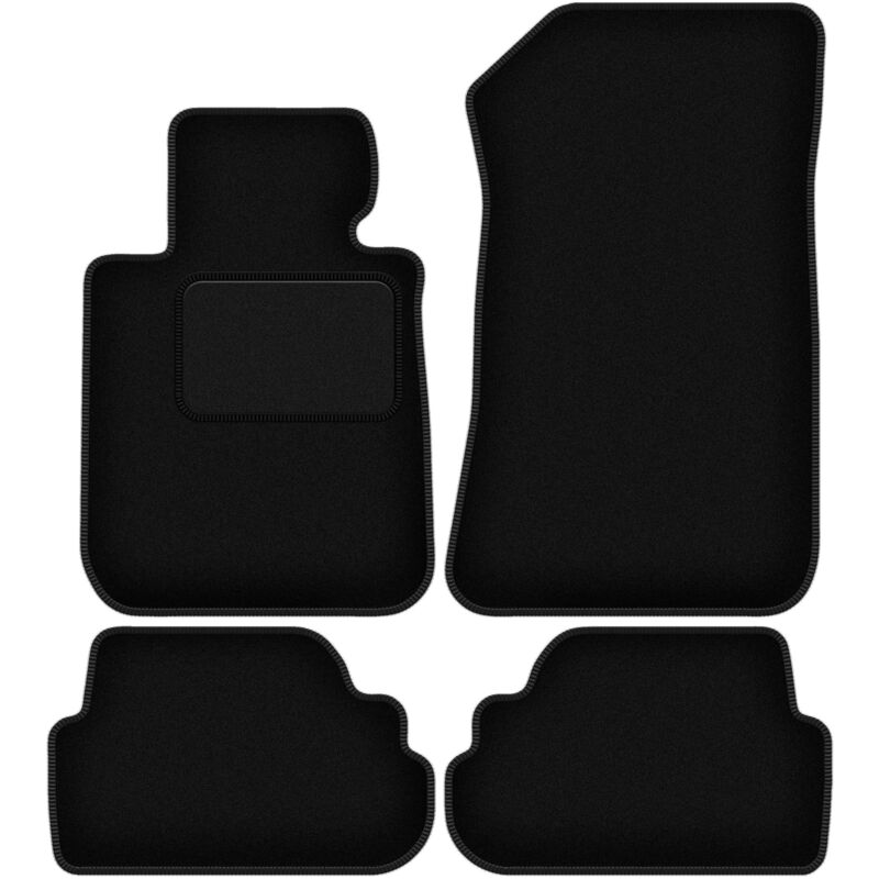 Tapis de sol en velours noir pour : BMW 1 E88 cabriolet (2004-2011)