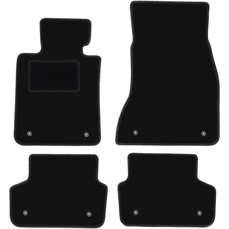 Tapis de sol en velours noir pour : BMW 5 G30 berline (2017-)