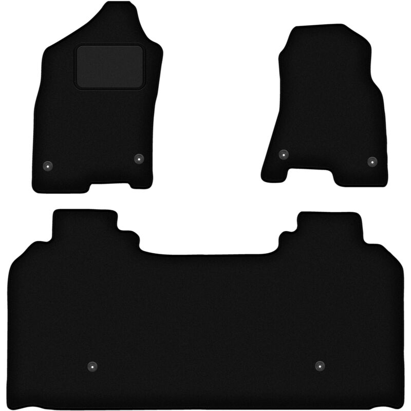 Tapis de sol en velours noir pour Dodge RAM 1500 long (2019)