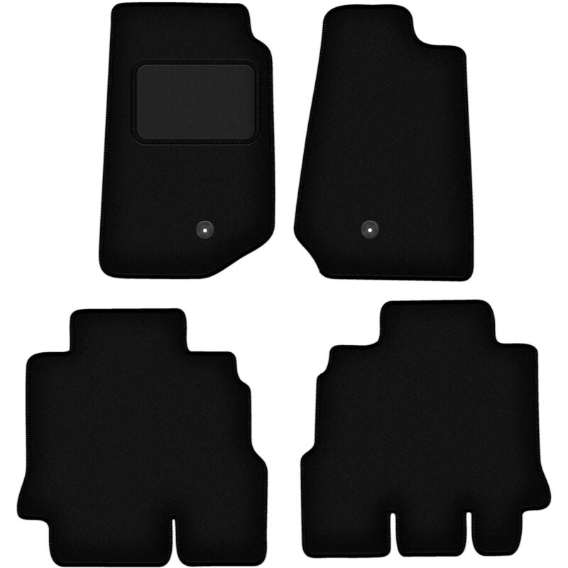 Tapis de sol en velours noir pour Jeep Wrangler III JK tout-terrain (2006-2017)