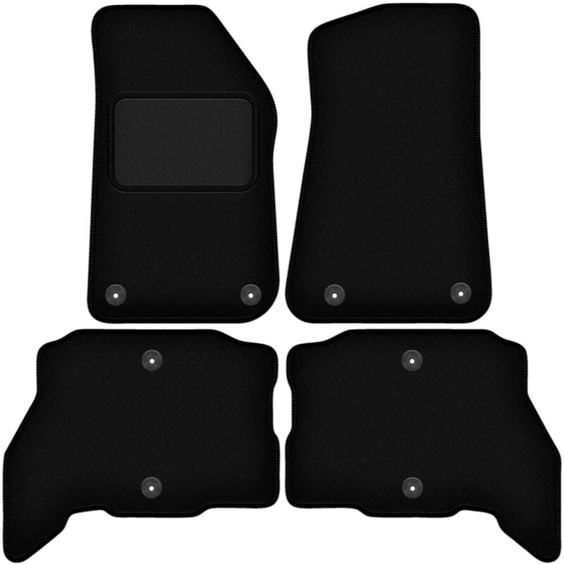 Tapis de sol en velours noir pour Jeep Wrangler JL 4XE 5 portes (2021-2023)