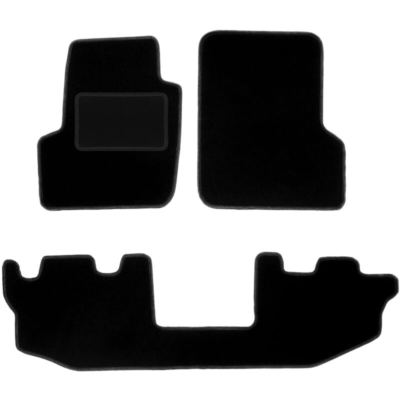 Tapis de sol en velours noir pour Jeep Wrangler TJ SUV (1996-2006)