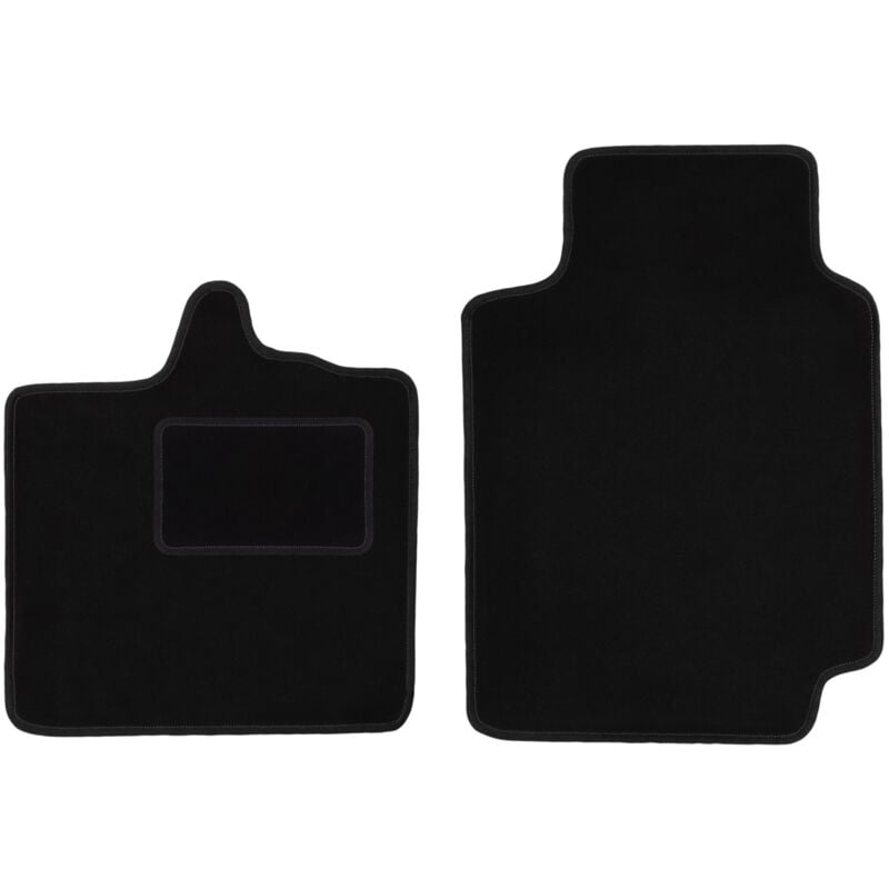 Tapis de sol en velours noir pour : Smart ForTwo I à hayon (1998-2007)