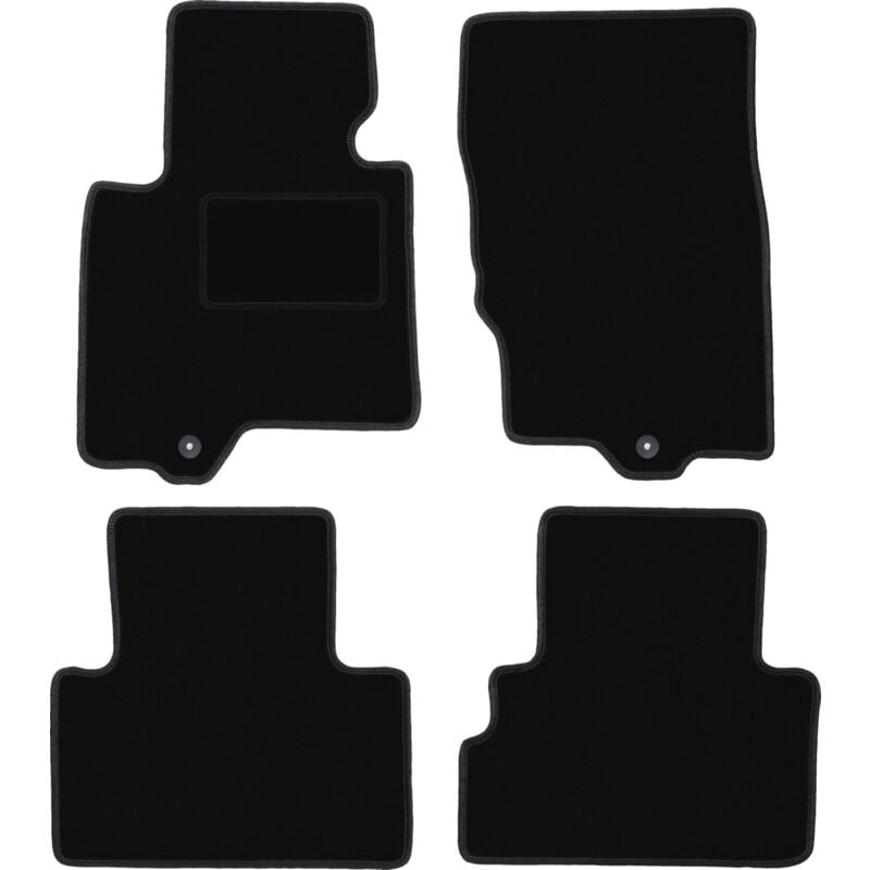Tapis de sol en velours noir pour SUV Infiniti QX70 (2008-2017)