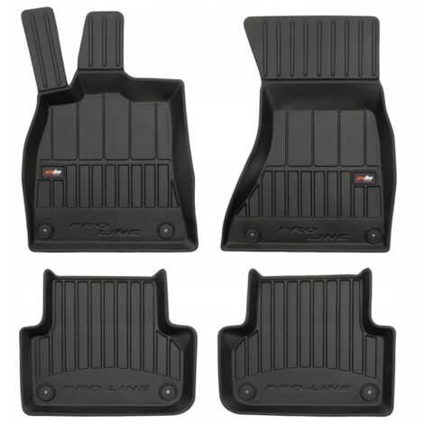 Kit Tapis De Sol Et Coffre OMAC Pour Audi Q5 (2008-2017) - TPE 3D Noir, Protection Haute Bordure