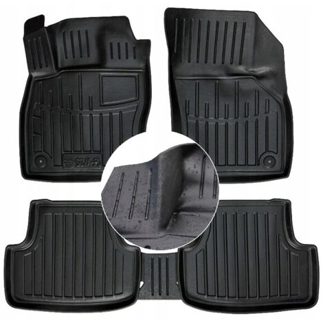 Tapis de sol et essuie-glaces en caoutchouc pour VW Golf 7 (2012-2020) - Canaux UD