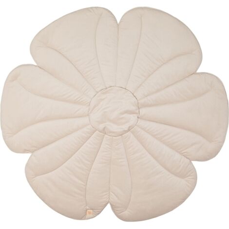 Tapis de sol fleur molletonné bébé enfant bloom house - Crème