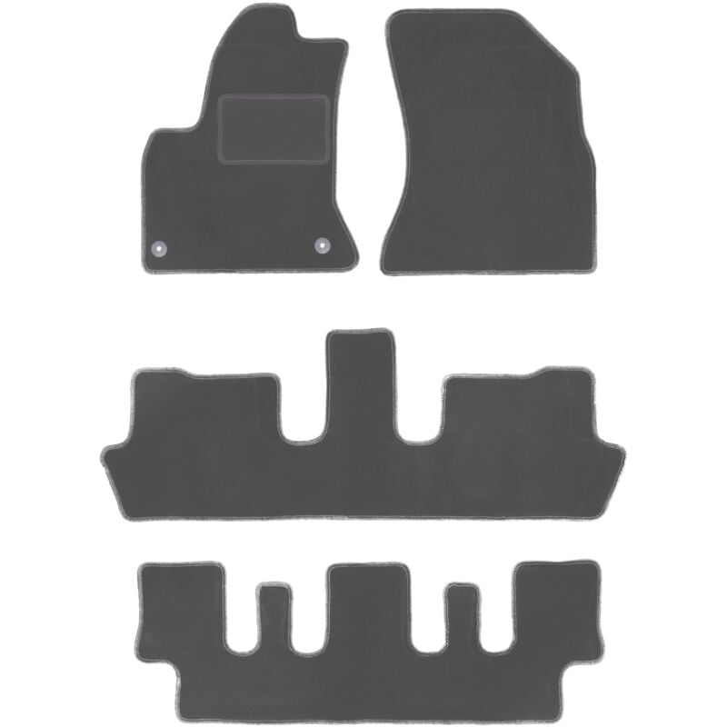Tapis de sol graphite pour Citroën C4 Picasso I 7 places (2006-2013)