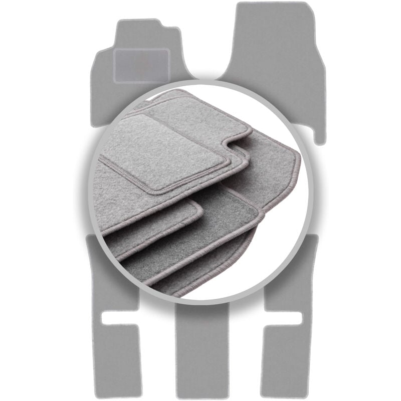 Tapis de sol gris cendré pour Peugeot 807 7 places (2002-2014)
