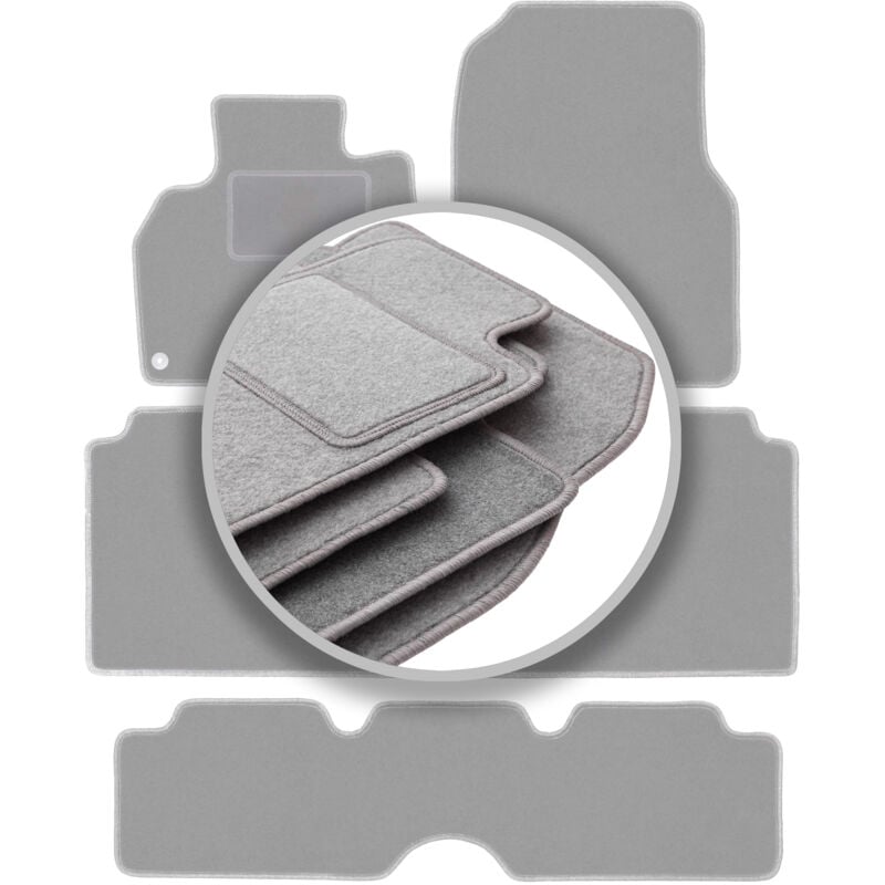 Tapis de sol gris cendré pour Renault Espace IV 7 places (2002-2012)