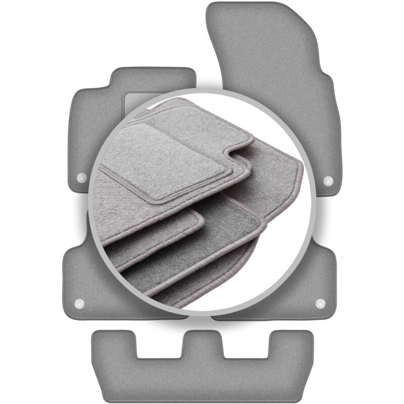 Tapis de sol gris pour Audi Q7 II 7 places (2017-)