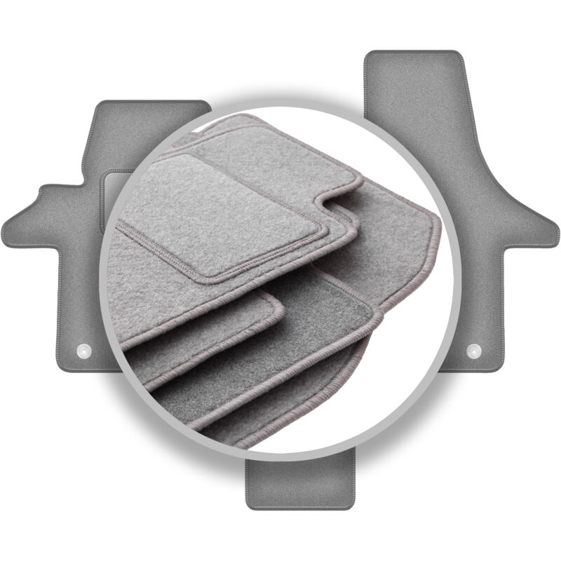 Tapis de sol gris pour VW Transporter T5 Caravelle 2 places (2003-2015)
