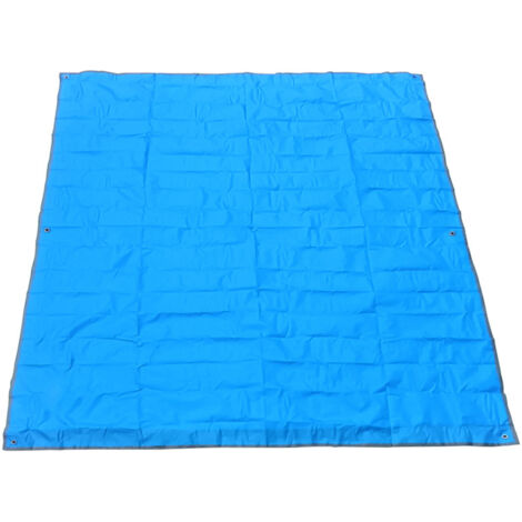 Tapis de sol imperméable en oxford épais pour camping, pique-nique et extérieur, bleu 200x210cm