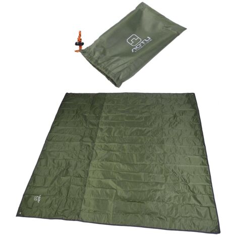 Tapis de sol imperméable portable pour tente de camping et pique-nique (Vert)