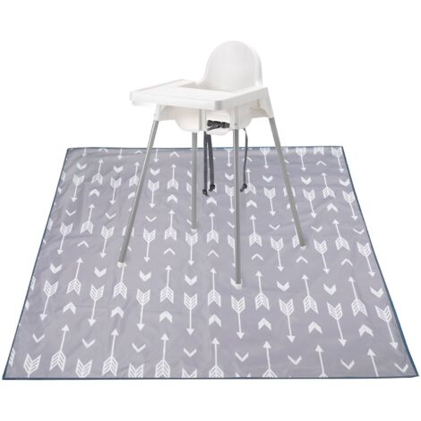 Tapis de sol pour chaise haute/activités artistiques/loisirs créatifs, 130 cm, imperméable et anti-