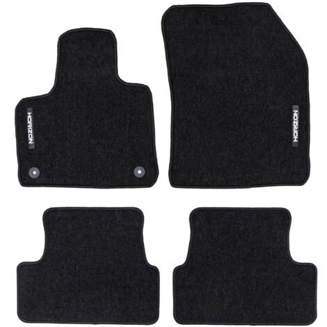 Tapis de sol pour Peugeot 3008 II 2016-2024 sauf hybrid Velours Noir 4Pcs