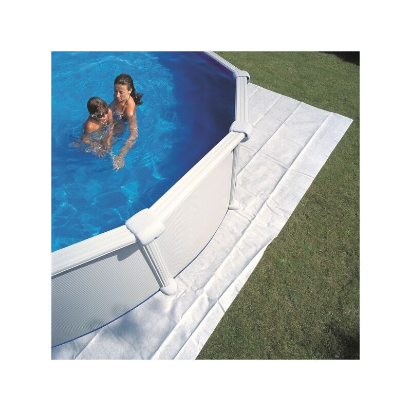 Tapis de sol 4m x 4m pour piscine Ø4m, épaisseur 100g/m²