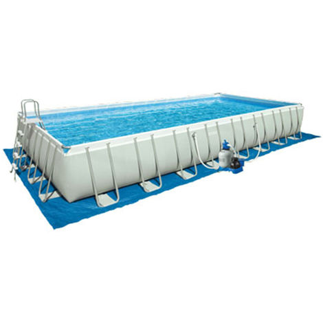 Tapis de sol pour piscine rectangulaire - Intex - Gris