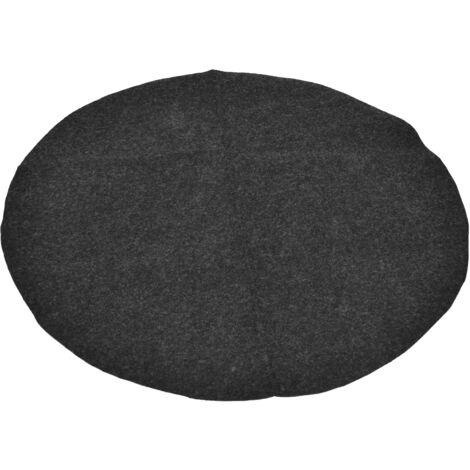 Tapis de sol rond pour barbecue 68cm, résistant aux flammes et aux taches d'huile, protection pour terrasse et sol