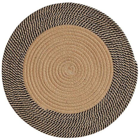 Tapis de sol rond tissé de style japonais (S)--