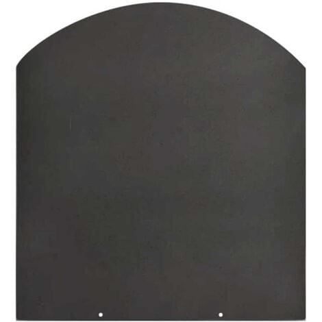 FRANKYSTAR Tapis de sol sous poêle à bois et granulés en acier 100x90 cm