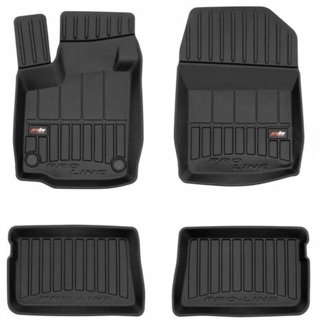 Tapis de sol, tapis de sol en caoutchouc, Renault Twingo 2 2007-2014, bac 3D