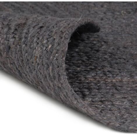 Tapis de sol,Tapis fait à la main Jute Rond 90 cm Gris foncé CFW245366