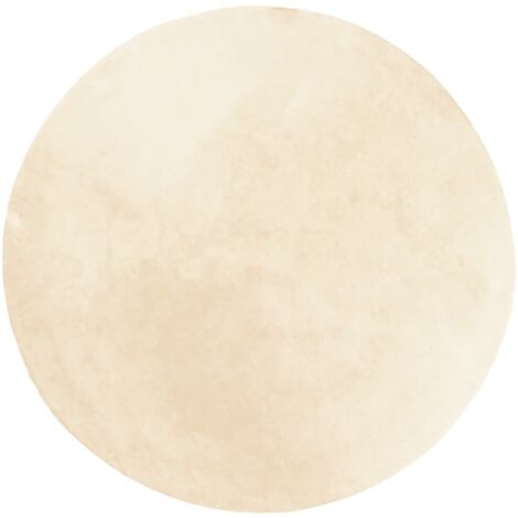 Tapis de sol，Tapis HUARTE à poils courts doux et lavable crème Ø 200 cm CFW798436