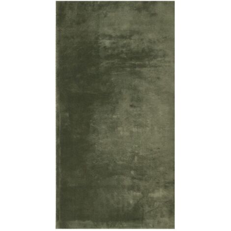 Tapis de sol,Tapis HUARTE à poils courts doux et lavable vert forêt 60x110cm CFW349661