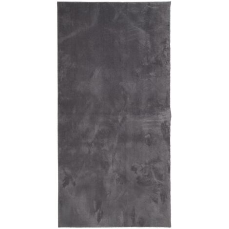 Tapis de sol，Tapis HUARTE à poils courts doux lavable anthracite 100x200 cm CFW403229
