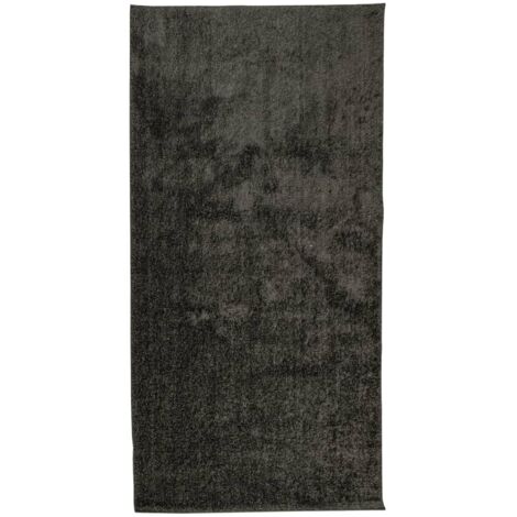 Tapis de sol，Tapis ISTAN à poils longs aspect brillant anthracite 100x200 cm CFW578902
