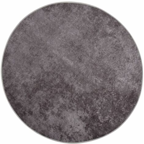 Tapis de sol，Tapis lavable gris Ø 200 cm antidérapant CFW497217