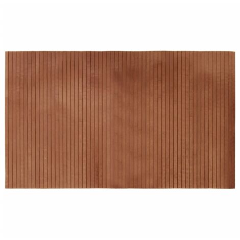 Tapis de sol，Tapis rectangulaire marron 60x100 cm bambou CFW733479