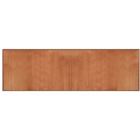 Tapis de sol，Tapis rectangulaire marron 60x200 cm bambou CFW557037