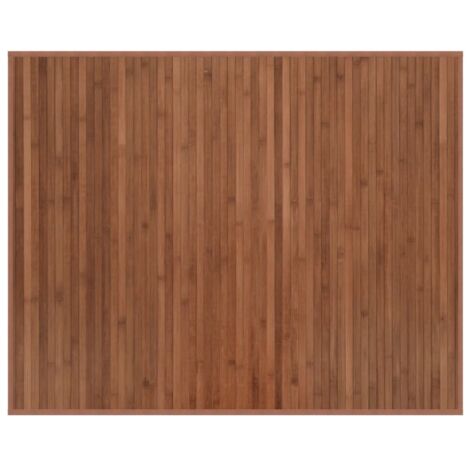 Tapis de sol，Tapis rectangulaire marron 80x100 cm bambou CFW655198