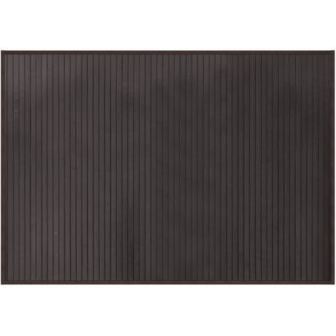 Tapis de sol，Tapis rectangulaire marron foncé 70x100 cm bambou CFW377808