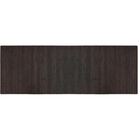 Tapis de sol，Tapis rectangulaire marron foncé 70x200 cm bambou CFW945898