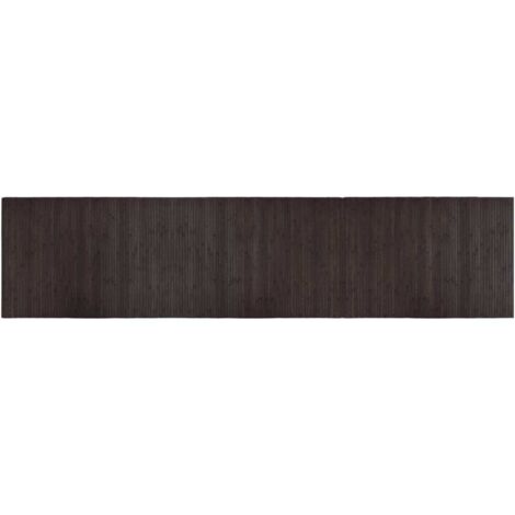 Tapis de sol，Tapis rectangulaire marron foncé 70x300 cm bambou CFW443706