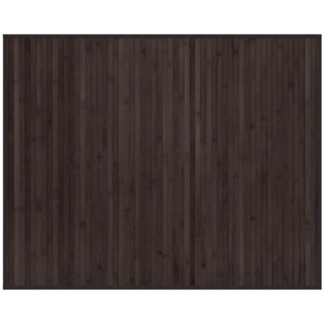 Tapis de sol，Tapis rectangulaire marron foncé 80x100 cm bambou CFW337997