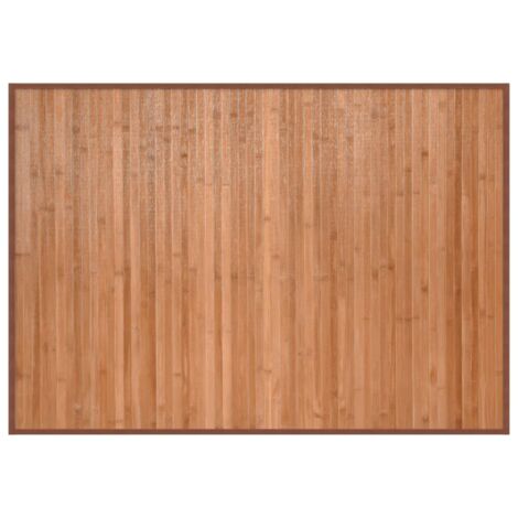 Tapis de sol，Tapis rectangulaire naturel 70x100 cm bambou CFW673385