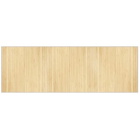 Tapis de sol，Tapis rectangulaire naturel clair 100x300 cm bambou CFW624942