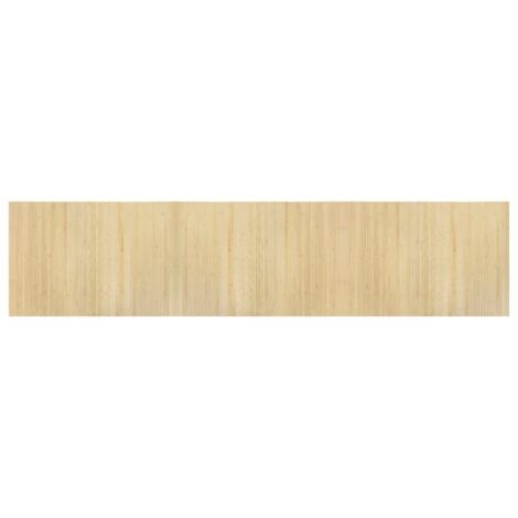 Tapis de sol，Tapis rectangulaire naturel clair 70x300 cm bambou CFW195799