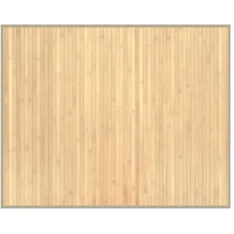 Tapis de sol，Tapis rectangulaire naturel clair 80x100 cm bambou CFW753083