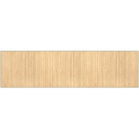 Tapis de sol，Tapis rectangulaire naturel clair 80x300 cm bambou CFW633053