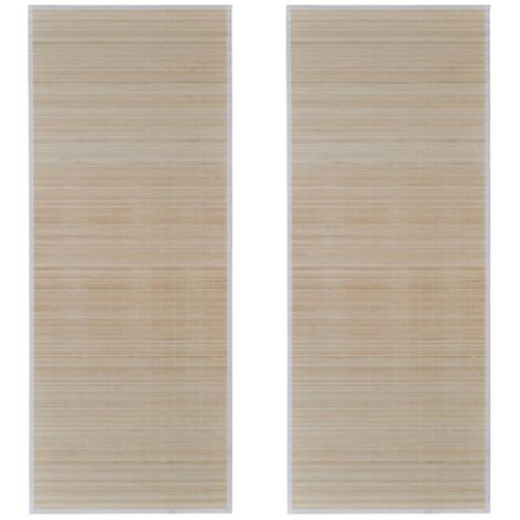 Tapis de sol，Tapis rectangulaires Bambou naturel 2 pcs 120x180 cm CFW590572