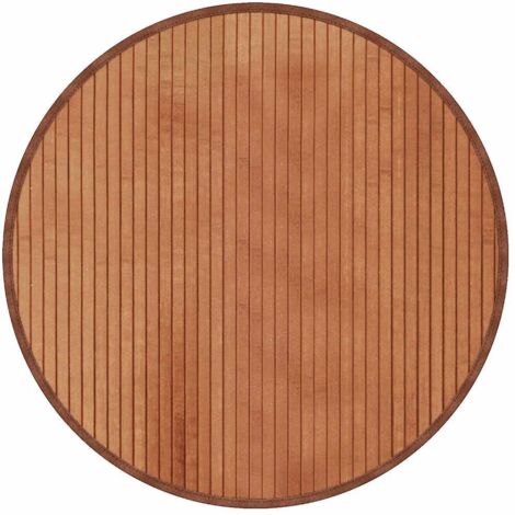 Tapis de sol，Tapis rond marron 60 cm bambou CFW825516