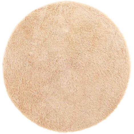 Tapis de sol，Tapis Shaggy à poils longs NAVARRA beige 100x100 cm polyester CFW630948
