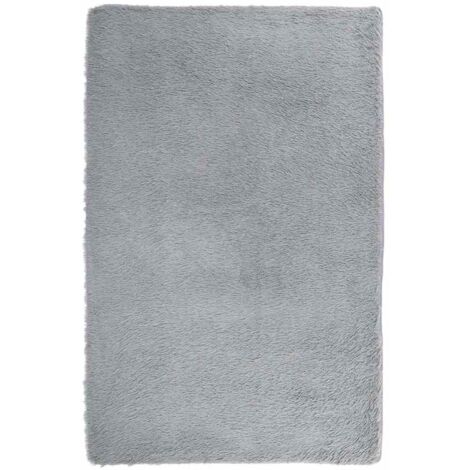 Tapis de sol，Tapis Shaggy à poils longs NAVARRA gris clair 130x200 cm CFW709558