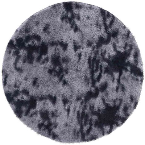Tapis de sol，Tapis Shaggy à poils longs NAVARRA gris foncé 160x160 cm CFW235167