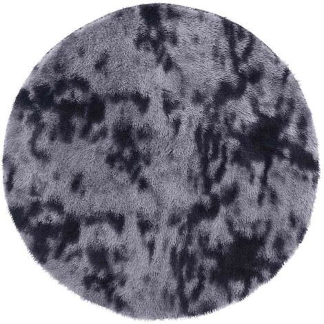 Tapis de sol，Tapis Shaggy à poils longs NAVARRA gris foncé 200x200 cm CFW744796